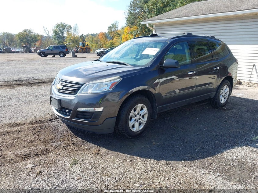 2017 Chevrolet Traverse Ls, Rear, IAAI, VIN 1GNKVFKD3HJ135208 — photo 2