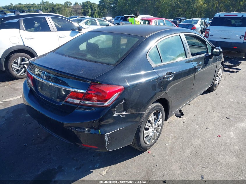 Vin: 19xfb2f52fe269250, lot: 46840150, honda civic lx 20154