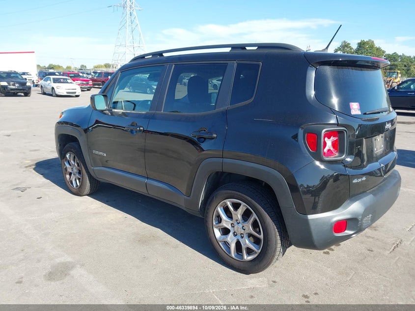 Vin: zaccjbbbxhpe64634, lot: 46840153, jeep renegade latitude 4x4 20173