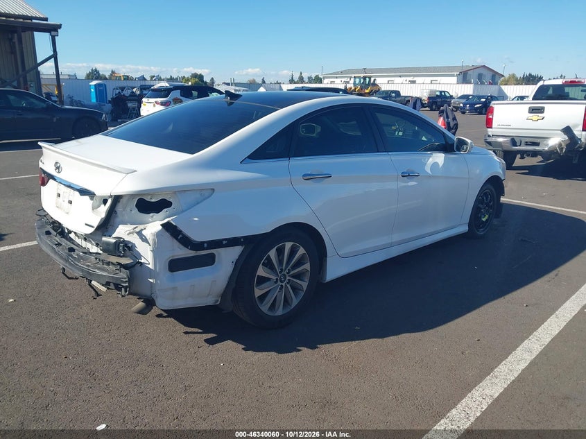 Vin: 5npec4ac2eh918176, lot: 46840319, hyundai sonata limited 20144