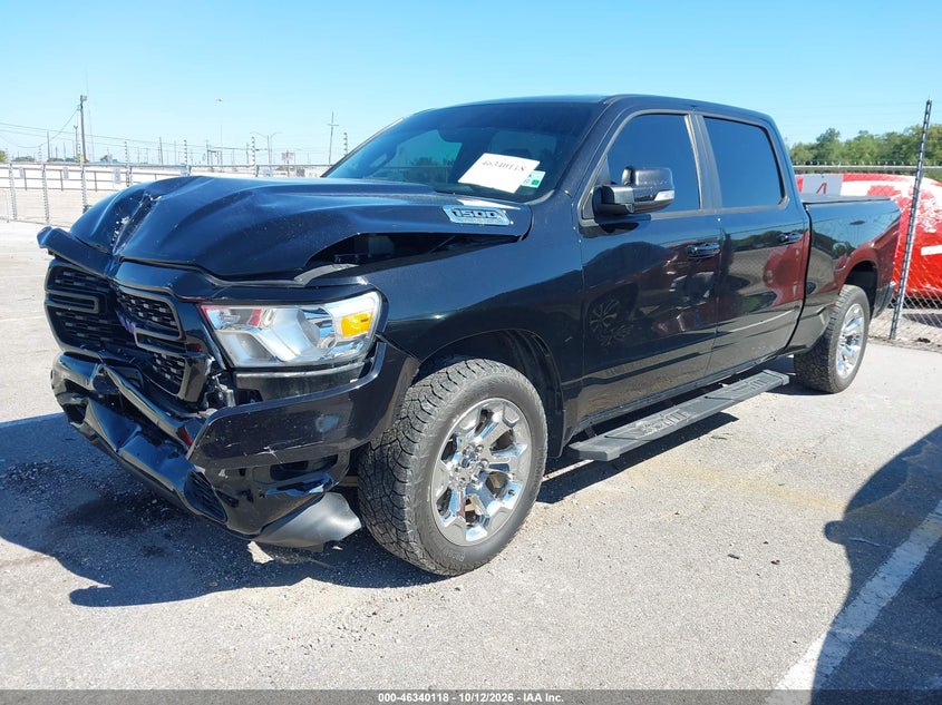 Vin: 1c6rremt8nn190825, lot: 46840377, ram 1500 big horn  4x2 6'4 box 20222