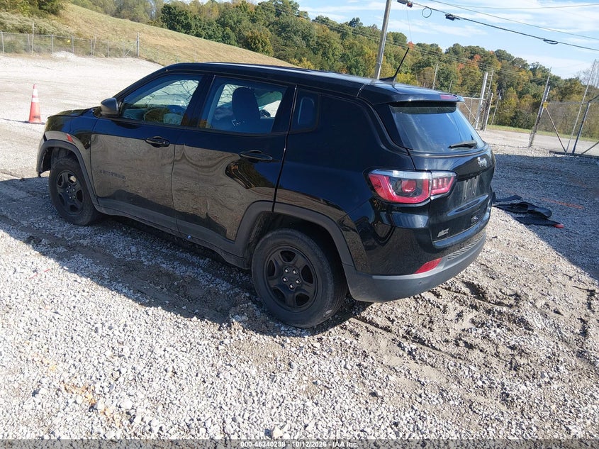Vin: 3c4njcab1kt653043, lot: 46840497, jeep compass sport fwd 20193