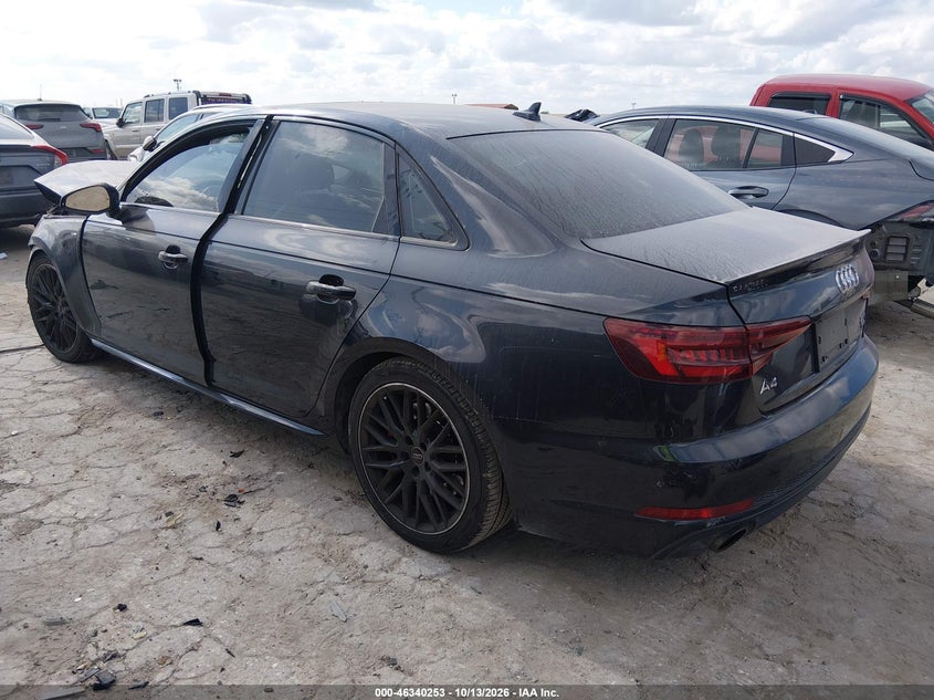 Vin: wauenaf41ja011122, lot: 46840512, audi a4 2.0t premium/2.0t tech premium 20183