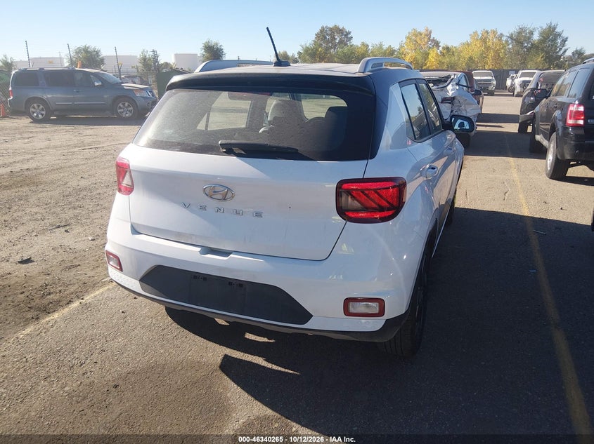 Vin: kmhrc8a31su404874, lot: 46840524, hyundai venue limited 20254