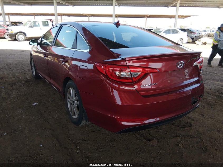 Vin: 5npe24af1fh258341, lot: 46840745, hyundai sonata se 20153