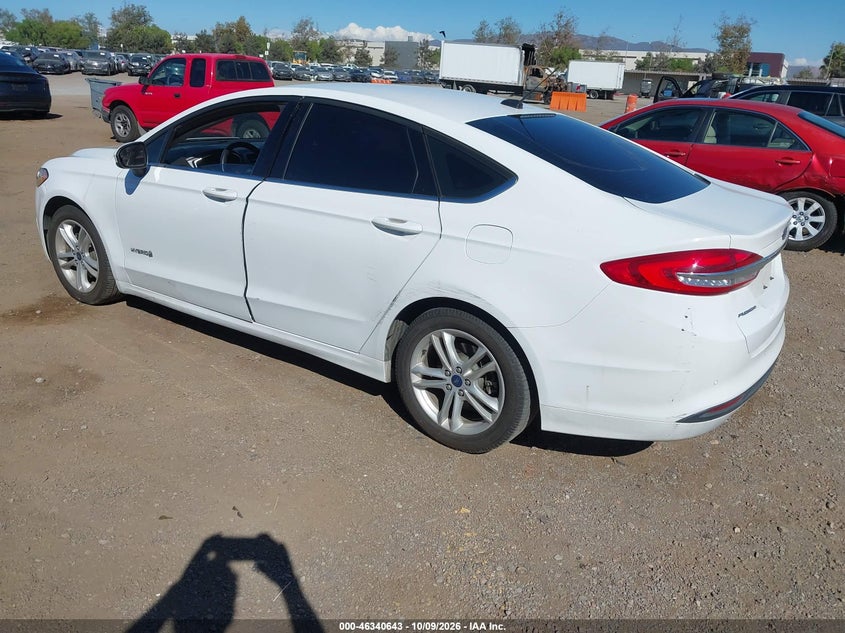 Vin: 3fa6p0lu2jr277423, lot: 46840902, ford fusion hybrid se 20183