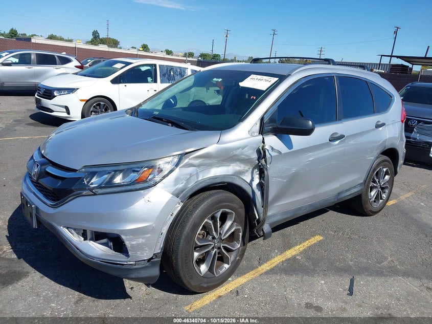Vin: 5j6rm4h35fl119827, lot: 46840963, honda cr-v lx 20152