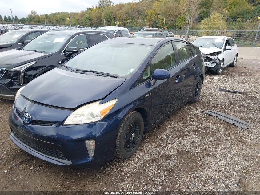 Vin: jtdkn3du6c1607690, lot: 46841190, toyota prius 20122