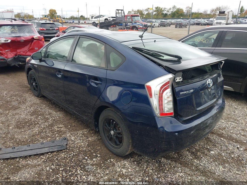 Vin: jtdkn3du6c1607690, lot: 46841190, toyota prius 20123