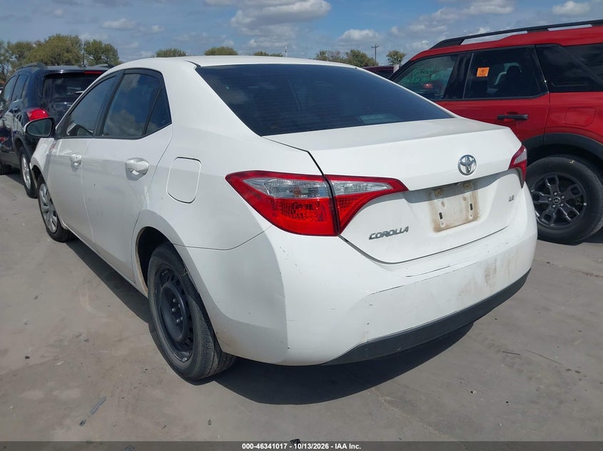 Vin: 5yfburhe6gp519345, lot: 46841276, toyota corolla le 20163