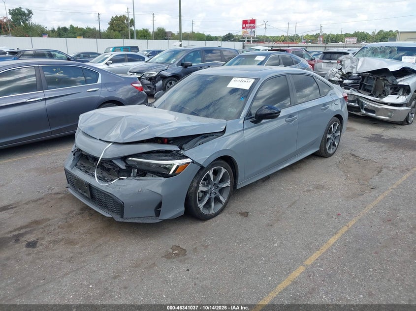 2026 Honda Civic Hybrid Sport/Sport Touring, Front End, IAAI, VIN 2HGFE4F85TH310114 — photo 2