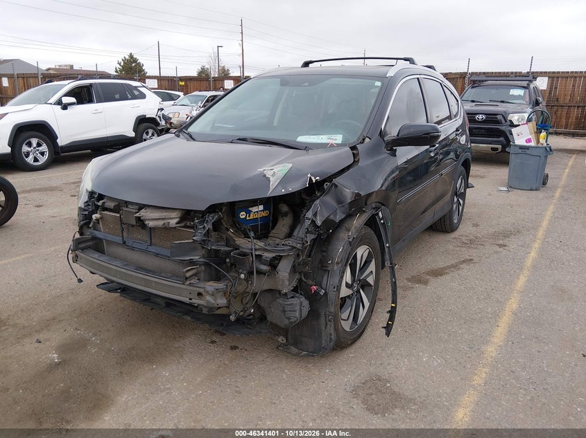 2016 Honda Cr-V Touring, Front End, IAAI, VIN 5J6RM4H93GL110632 — photo 2