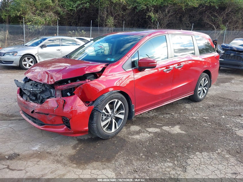 Vin: 5fnrl6h82rb066575, lot: 46841707, honda odyssey touring 20242