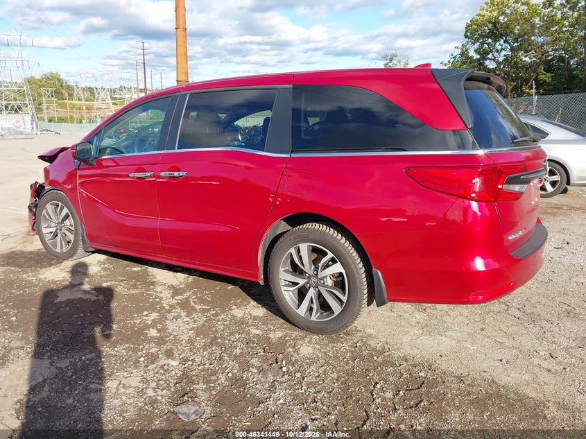 Vin: 5fnrl6h82rb066575, lot: 46841707, honda odyssey touring 20243