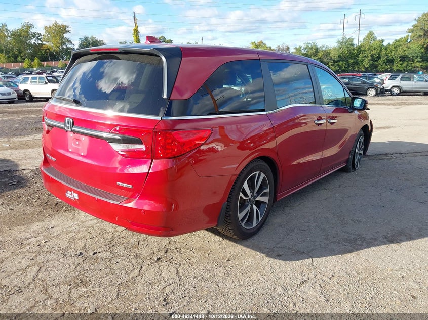 Vin: 5fnrl6h82rb066575, lot: 46841707, honda odyssey touring 20244