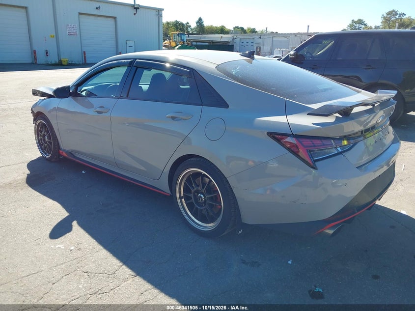 Vin: kmhlw4ak9nu007835, lot: 46841764, hyundai elantra n 20223