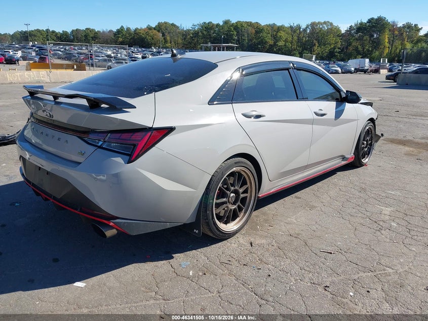 Vin: kmhlw4ak9nu007835, lot: 46841764, hyundai elantra n 20224