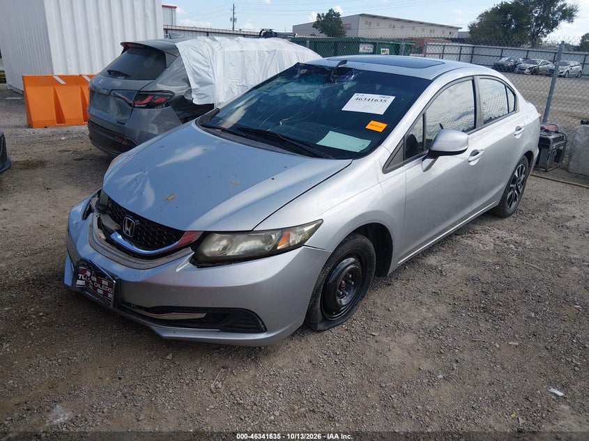2013 Honda Civic Ex, Front End, IAAI, VIN 2HGFB2F82DH557573 — photo 2