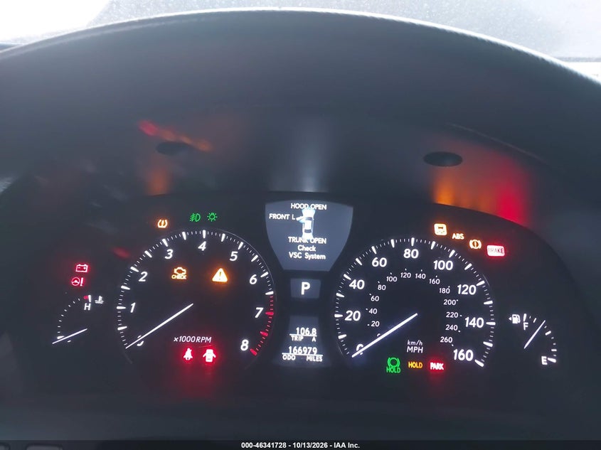 LEXUS LS 460 2008 VIN JTHGL46F585027510