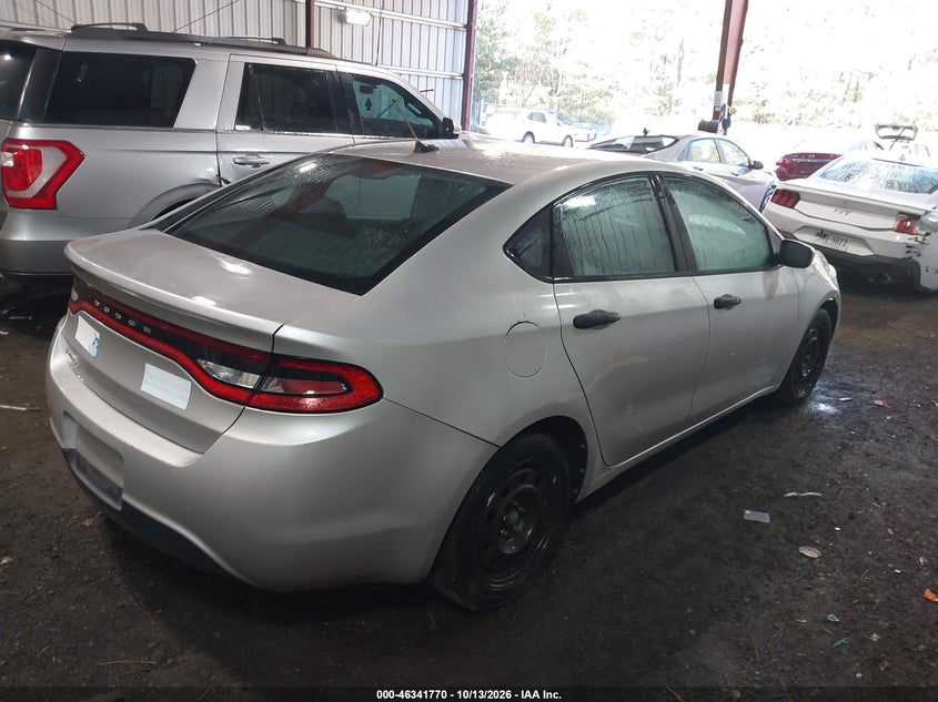 Vin: 1c3cdfaa6dd258862, lot: 46842029, dodge dart se 20134