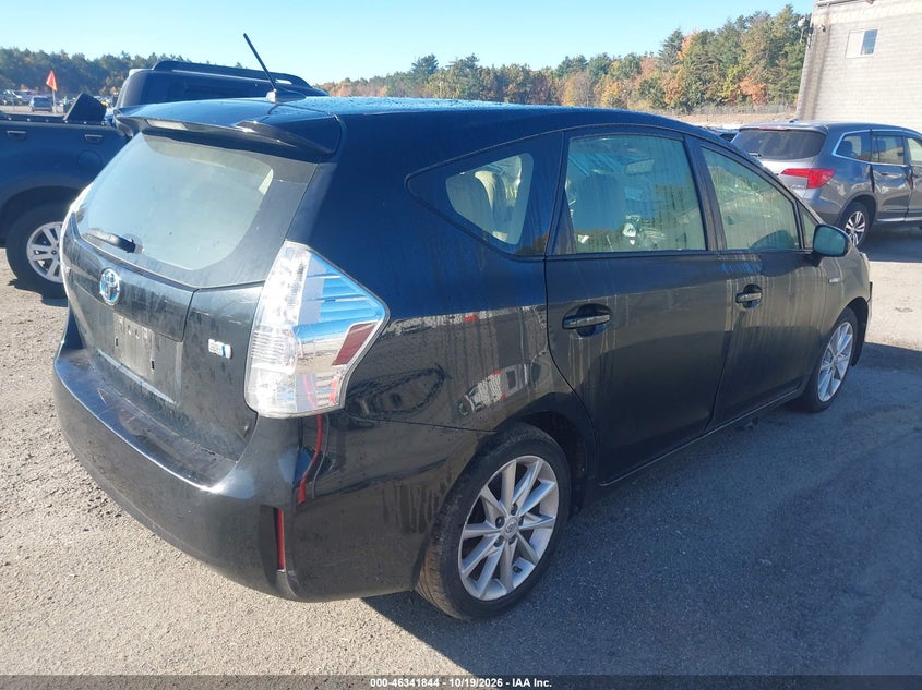 Vin: jtdzn3eu8c3111887, lot: 46842103, toyota prius v five 20124