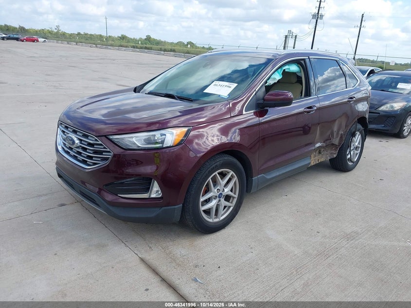 Vin: 2fmpk3j9xmba02782, lot: 46842255, ford edge sel 20212
