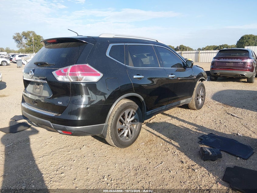 Vin: 5n1at2mt4gc924702, lot: 46842318, nissan rogue sl 20164