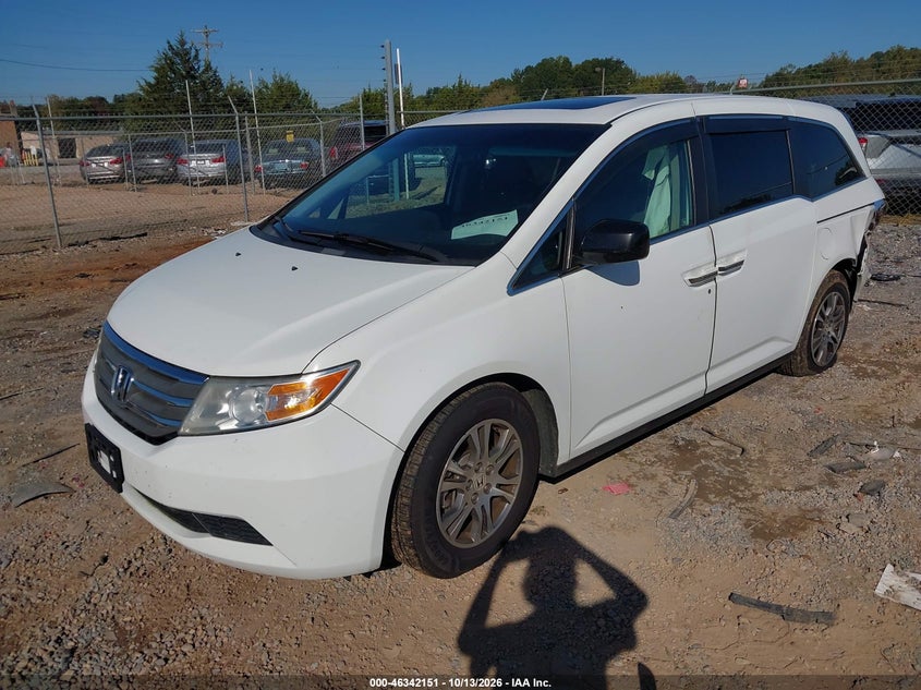 Vin: 5fnrl5h64cb058087, lot: 46842409, honda odyssey ex-l 20122