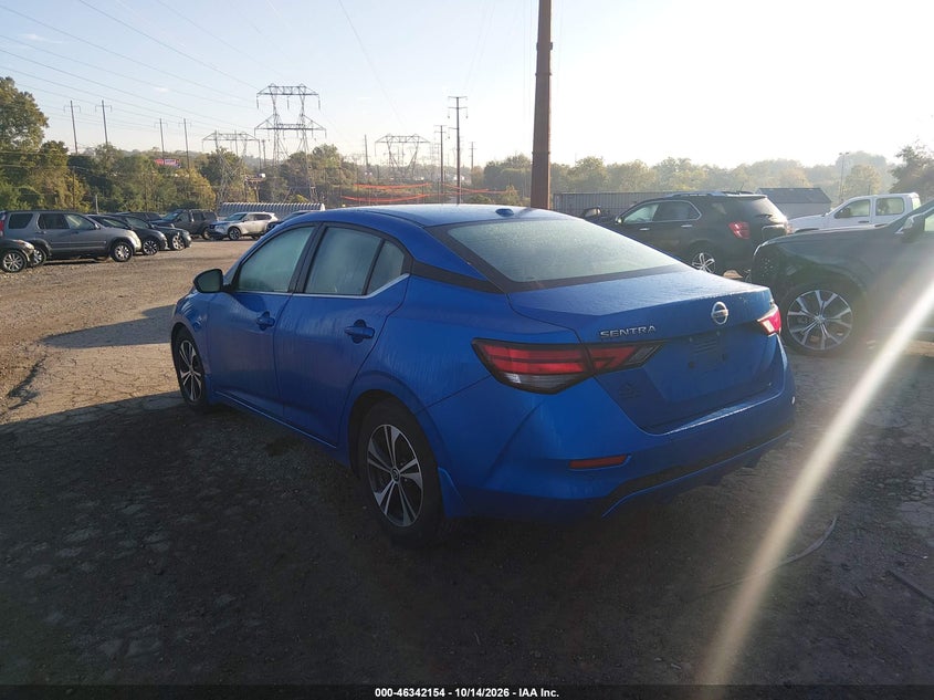 Vin: 3n1ab8cv8ny220264, lot: 46842414, nissan sentra sv xtronic cvt 20223