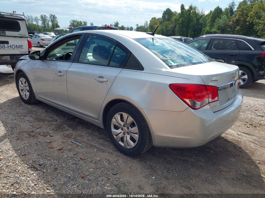 Vin: 1g1pa5sg7e7306347, lot: 46842509, chevrolet cruze ls auto 20143