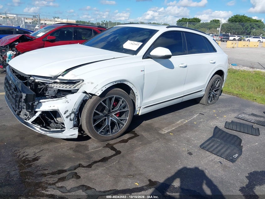 2022 Audi Q8 Premium Plus 55 Tfsi Quattro Tiptronic, Левый перёд, IAAI, VIN WA1EVBF15ND027885 — фото 2