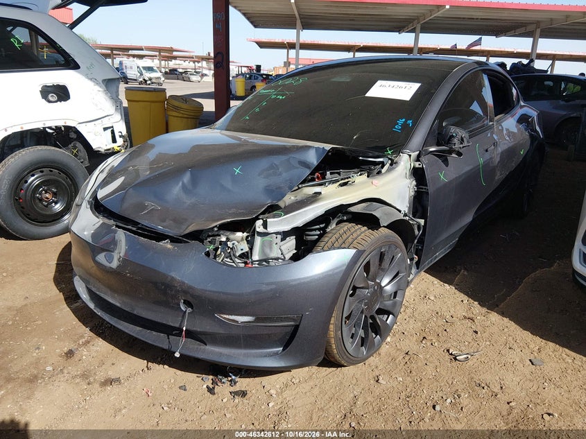 Vin: 5yj3e1ec0pf675253, lot: 46842871, tesla model 3 performance dual motor all-wheel drive 20232