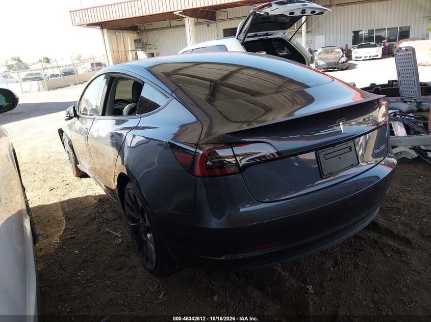 Vin: 5yj3e1ec0pf675253, lot: 46842871, tesla model 3 performance dual motor all-wheel drive 20233