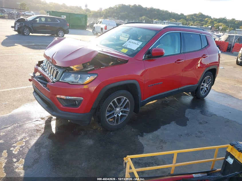 Vin: 3c4njcbb3kt743549, lot: 46842885, jeep compass sun and wheel fwd 20192