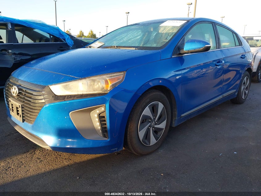 2017 Hyundai Ioniq Hybrid Sel, Right Rear, IAAI, VIN KMHC75LC4HU046412 — photo 2