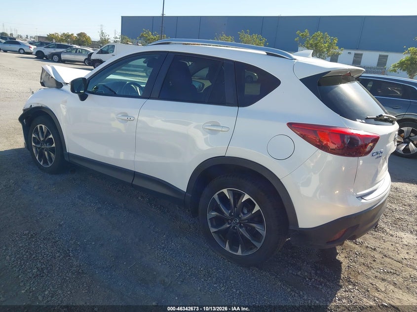 Vin: jm3ke4dy6g0766169, lot: 46842932, mazda cx-5 grand touring 20163