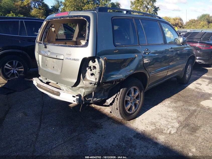 TOYOTA HIGHLANDER 2006 VIN JTEEP21AX60157236