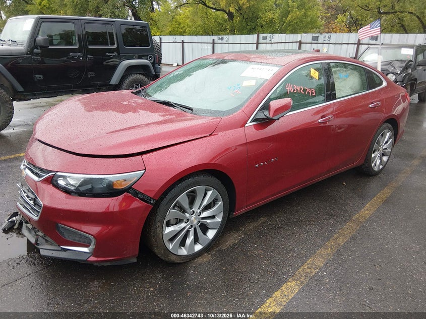 2017 Chevrolet Malibu Premier, Удар спереди, IAAI, VIN 1G1ZH5SX4HF286279 — фото 2