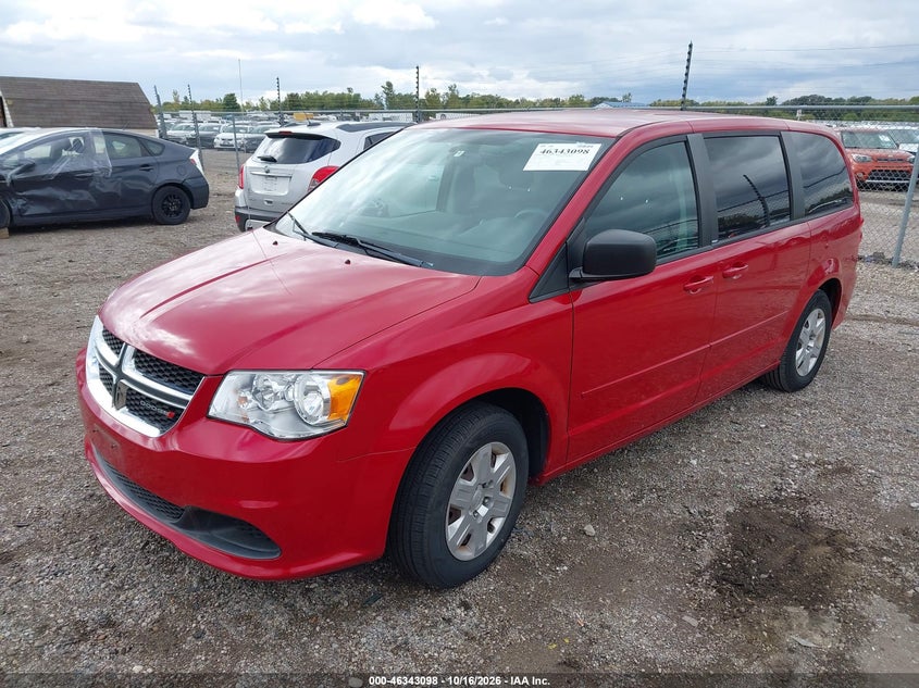 Vin: 2c4rdgbg5cr336543, lot: 46843357, dodge grand caravan se/avp 20122