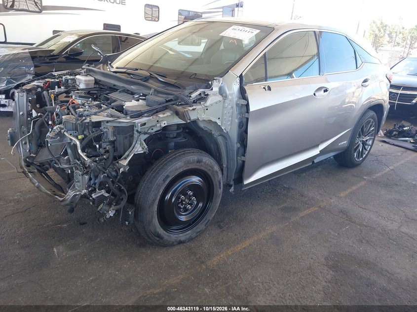 Vin: 2t2bgmca8kc042839, lot: 46843378, lexus rx 450h f sport 20192