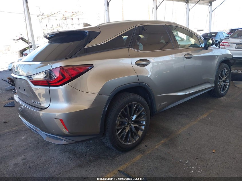 Vin: 2t2bgmca8kc042839, lot: 46843378, lexus rx 450h f sport 20194