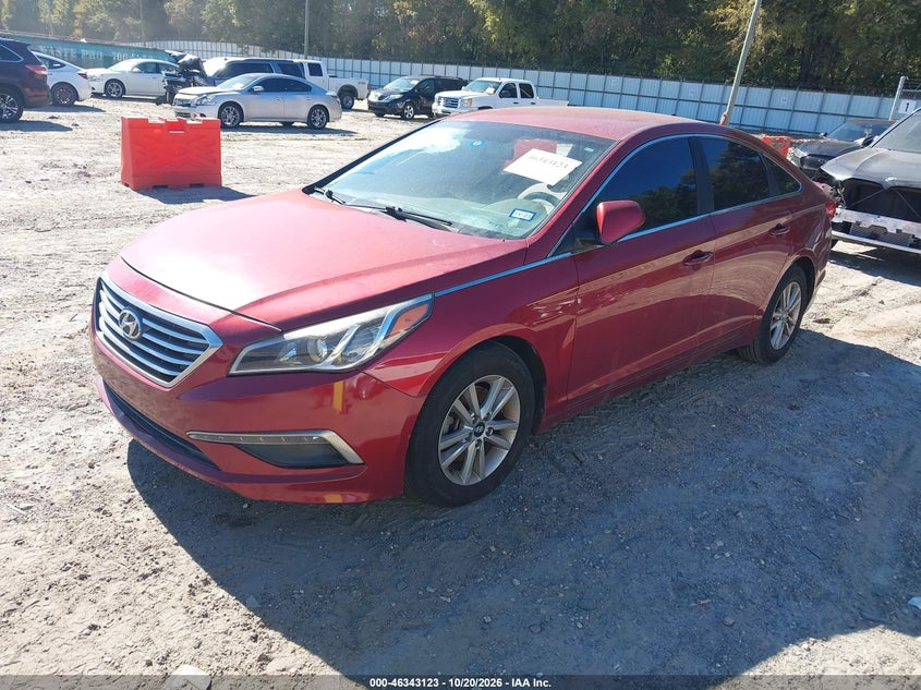 2015 Hyundai Sonata Se, Угон, IAAI, VIN 5NPE24AF1FH006380 — фото 2