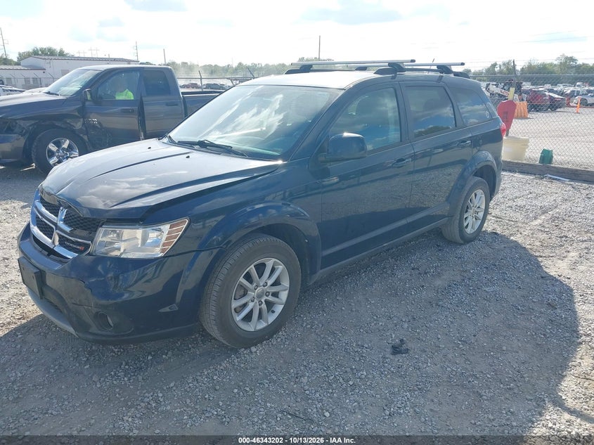 2013 Dodge Journey Sxt, Front End, IAAI, VIN 3C4PDCBG7DT618133 — photo 2