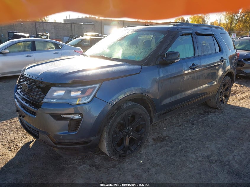 Vin: 1fm5k8gt4kgb19013, lot: 46843521, ford explorer sport 20192