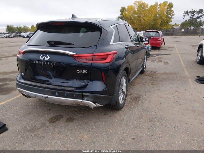 Vin: 3pcaj5cbxmf100660, lot: 46843553, infiniti qx50 essential awd 20214
