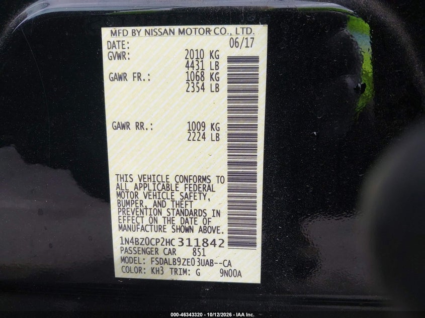 2017 NISSAN LEAF S · Фото 9