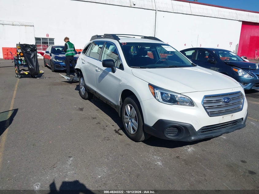 Vin: 4s4bsaac3g3357310, lot: 46843581, subaru outback 2.5i 20161