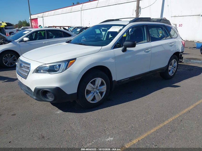 Vin: 4s4bsaac3g3357310, lot: 46843581, subaru outback 2.5i 20162