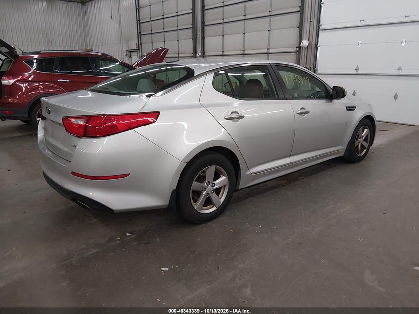 Vin: 5xxgm4a76eg299649, lot: 46843598, kia optima lx 20144
