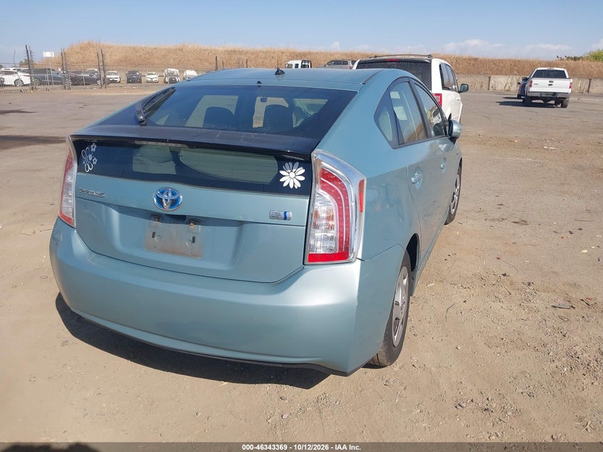 Vin: jtdkn3du3e1823483, lot: 46843628, toyota prius two 20144
